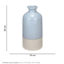 Ver imagem 2 de Vaso Garrafa Decorativo de Cerâmica Cinza 20x10x10cm Enfeite Sala Mesa Estante