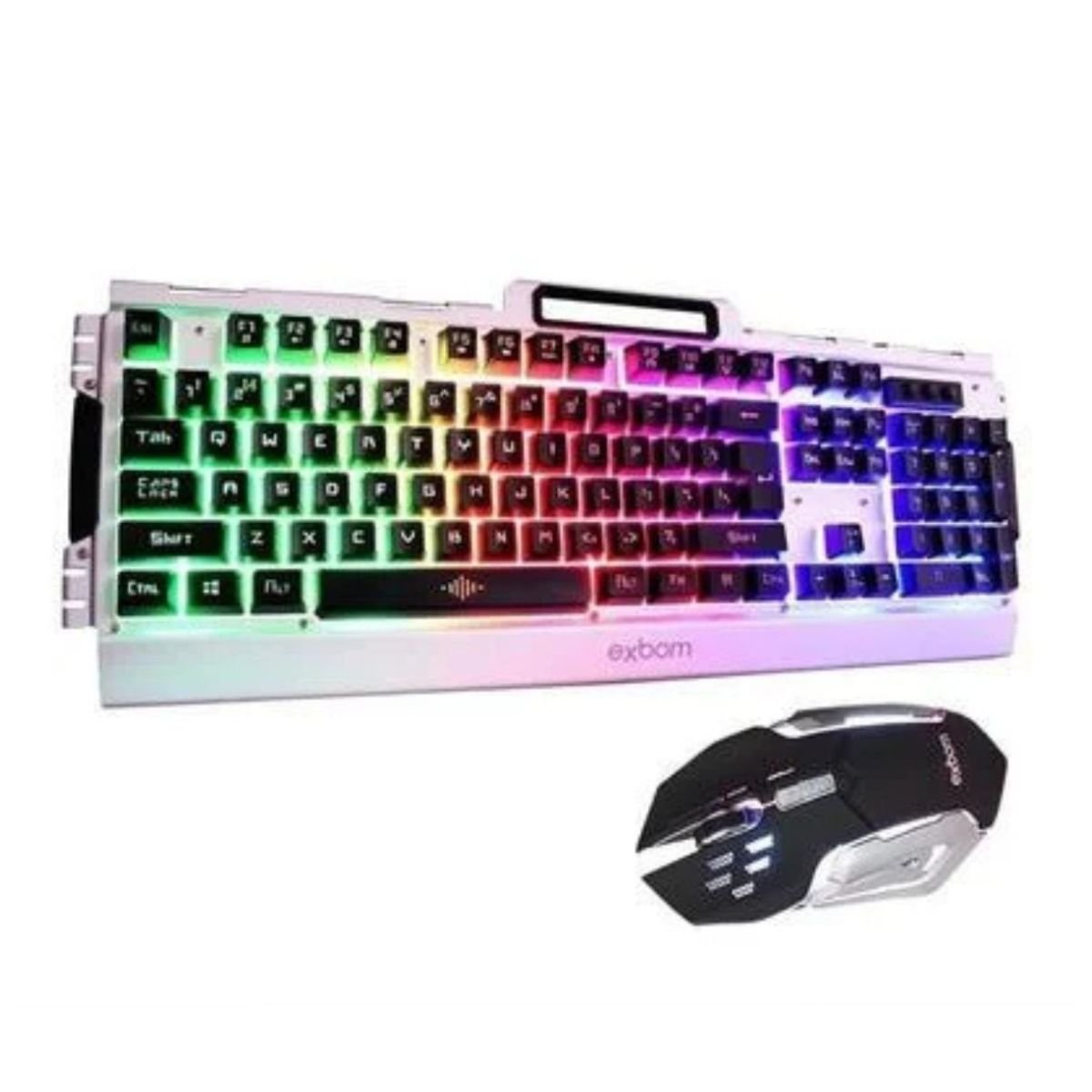 Kit Gamer Teclado e Mouse com Iluminação de Led e Acabamento em Metal | Bk-g3000