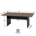 Ver imagem 4 de Mesa de Reunião para Escritório com Painel 2mx1m Tampo 30mm Nogal Netmobil