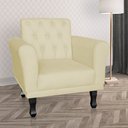 Ver imagem 4 de Poltrona Decorativa Classic Capitonê Suede Diversas Cores - DS Estofados - Marfim