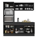 Ver imagem 4 de Armário de Cozinha Compacta 3 Peças com Rodapé Mp2178 Made Multimóveis Preto/dourado