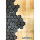 Ver imagem 1 de 1 Caixa com 22 Placas de Revestimento 3D Colmeia Preto 28x30cm