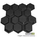 Ver imagem 2 de 1 Caixa com 22 Placas de Revestimento 3D Colmeia Preto 28x30cm