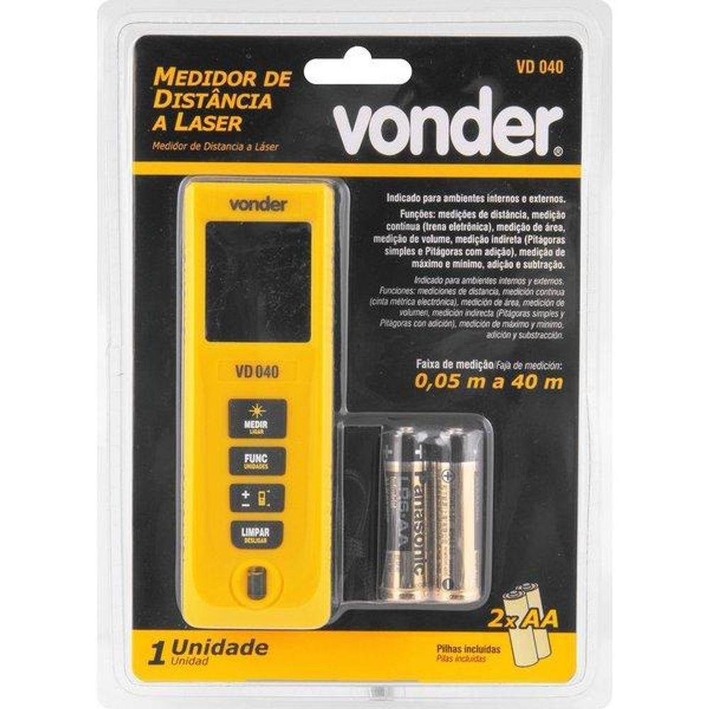 Medidor Distância Laser 40m040 Vonder - 3