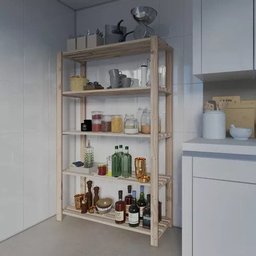 Armário Cozinha Compacta Estante de Canto com Balcão Technox Marron - 5