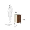 Ver imagem 3 de Balcão Sem Tampo 40cm Luci Legno Crema Com