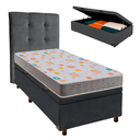 Ver imagem 1 de Kit Cabeceira + Cama Box Bau + Colchão Solteiro D20 D20 Inducol