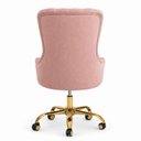 Ver imagem 5 de Cadeira Poltrona Home Office Helena Capitonê Base com Rodinhas Dourada