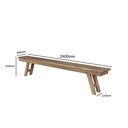 Ver imagem 3 de Mesa Rustica com 2 Bancos em Madeira Marrom