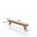 Ver imagem 4 de Mesa Rustica Com 2 Bancos Em Madeira