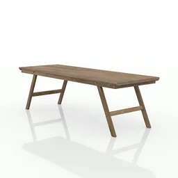 Mesa Rustica Com 2 Bancos Em Madeira  - 7