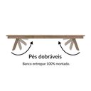 Ver imagem 7 de Mesa Rustica com 2 Bancos em Madeira Marrom