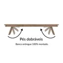 Ver imagem 7 de Mesa Rustica Com 2 Bancos Em Madeira