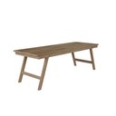 Ver imagem 6 de Mesa Rustica com 2 Bancos em Madeira Marrom
