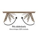 Ver mais imagens de Mesa Rustica Com 2 Bancos Em Madeira