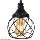 Ver imagem 3 de 5 Pendentes Aramado Esfera Balonê Preto Lustre Luminária Teto Regulável Sala Cozinha Industrial Agp