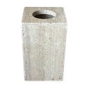 Ver imagem 1 de Lixeira Lavabo Mármore Travertino Romano Bruto Vintage 28x18cm