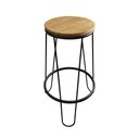 Ver imagem 3 de Bancada Gourmet 150cm com 3 Banquetas Industriais Guatemala Base Preta