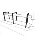 Ver imagem 2 de Prateleira industrial para lavanderia aço cor preto 30cm modelo ind05