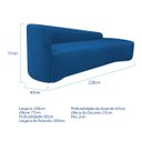 Ver imagem 3 de Kit Sofá Curvo França 220cm Ld. e Poltrona Luiza Max Conforto, Elegância e Design Moderno Linho