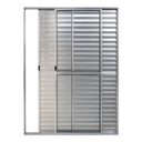 Ver imagem 1 de Porta Balcão de Aluminio Brilhante 3 Folhas com Trinco 2,10x1,50
