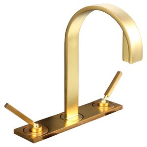Misturador de Mesa Lavatório Bica Alta Stick 1/2" Gold Matte - 1877.gl84.mt