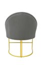 Ver imagem 4 de Poltrona Cadeira Lua Suede Cinza Base Metal