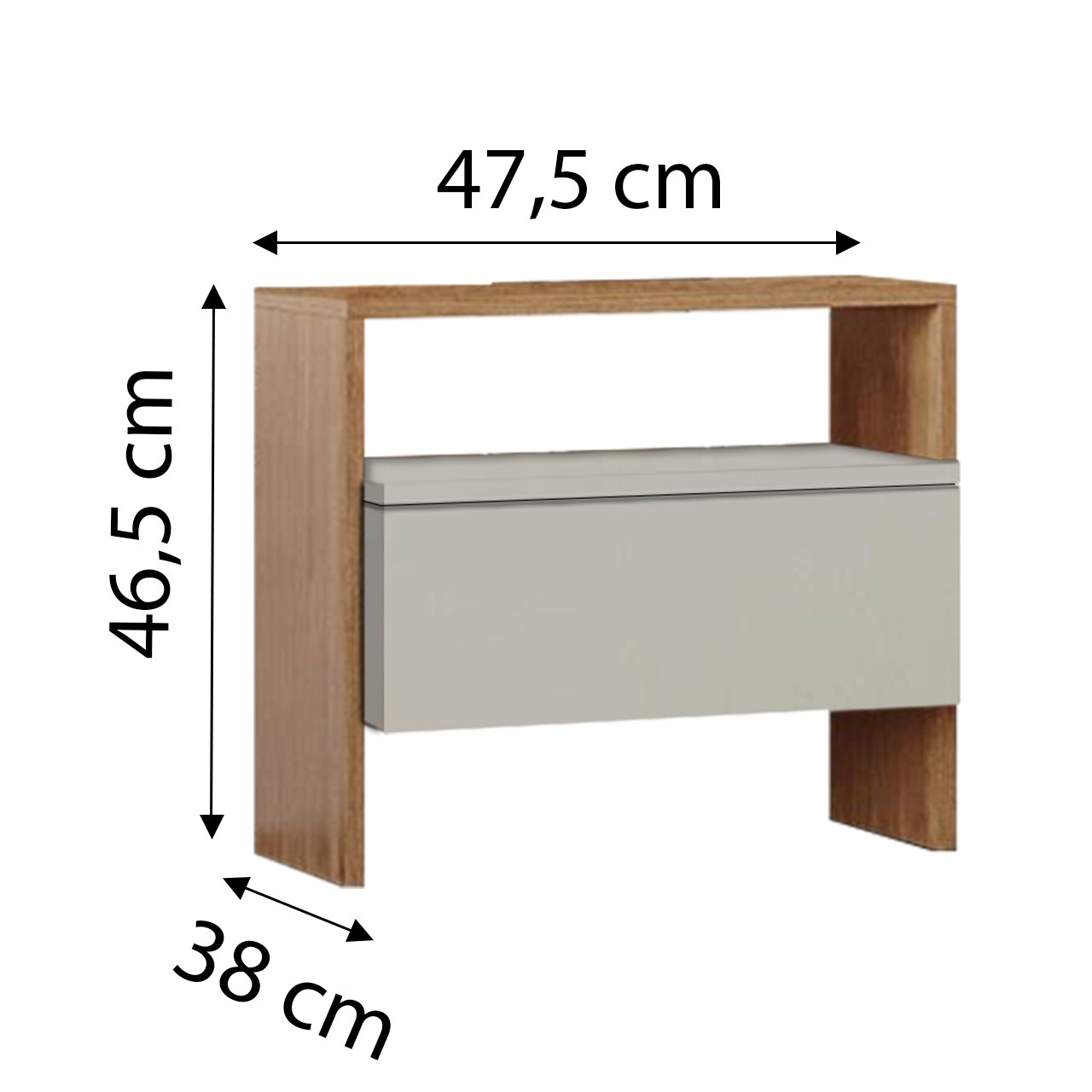 Mesa de Cabeceira Etno Novo Horizonte Cumaru e Fendi Novo Horizonte - 2