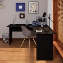 Ver imagem 2 de Mesa Angular New City Pé Painel 160 cm Preto Gebb Work