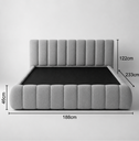 Ver imagem 7 de Cama Queen Estofada em Linho com Cabeceira Estofada Premium para Quarto