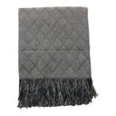 Ver imagem 1 de Xale Para Sofá Manta Poltrona Decorativa Proteção 1,60x1,40m Catedral Cinza