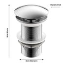 Ver imagem 5 de Kit Banheiro Cuba de Vidro Retrô 30 Cm + Torneira Cascata + Válvula Click + Sifão - Água