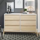 Ver imagem 2 de Cômoda 6 Gavetas Madeira Maciça de Pinus Square Inter Link