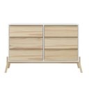 Ver imagem 6 de Cômoda 6 Gavetas Madeira Maciça de Pinus Square Inter Link