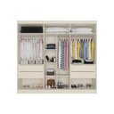 Ver imagem 2 de Guarda Roupa 6 Portas (2 C/ Espelho) e 4 Gavetas Oslo Off White - Europa