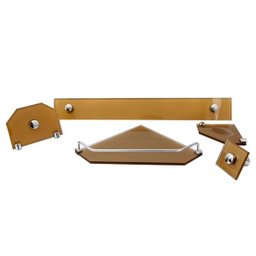 Kit Banheiro e Acessórios Em Vidro 8 Mm - Bronze Canto - 2