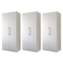 Ver imagem 1 de Kit 03 Armário Multiuso Grande 100% em Mdf Rimo Branco