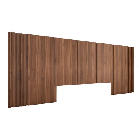 Cabeceira Personalizada para Cama Queen Ripada 100% Mdf:nogueira Cadiz