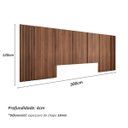 Ver imagem 2 de Cabeceira Personalizada para Cama Queen Ripada 100% Mdf:nogueira Cadiz