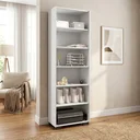 Ver imagem 1 de Estante de Livros 5 Prateleiras Office 188CMX60,5cm Branco Tx