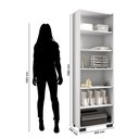 Ver imagem 4 de Estante para Livros 5 Prateleiras 188cmx60,5cm Office Móveis Leão