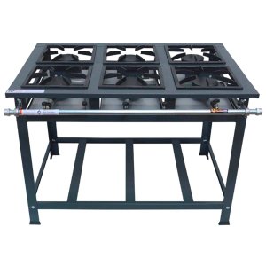 Fogão Industrial 6 Bocas Alta Pressão de Piso P5 Metalfour