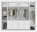 Ver imagem 6 de Guarda-Roupas Casal 6 Portas 8 Gavetas com Pés 100% MDF Imperatore - Lp - Rei de Casa Branco