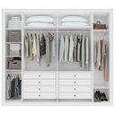 Ver imagem 7 de Guarda-roupas Casal 6 Portas 8 Gavetas com Pés 100% Mdf Imperatore - Lp - Rei de Casa Branco