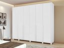 Ver imagem 2 de Guarda-Roupas Casal 6 Portas 8 Gavetas com Pés 100% MDF Imperatore - Lp - Rei de Casa Branco