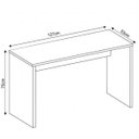 Ver imagem 2 de Escrivaninha Mesa Escritório 127cm com Gaveteiro com Chave Gávea