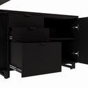 Ver mais imagens de Escrivaninha Mesa Escritório Diretor em L com Armário Lateral e Caixa de Tomadas 3 Gavetas 180cm Cor