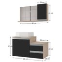 Ver imagem 3 de Conjunto Gabinete Banheiro Cross 80 (gabinete+espelheira+cuba) Madeirado Preto