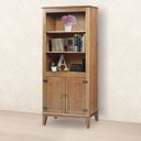 Ver imagem 1 de Estante de Madeira Maciça 2 Portas - Amêndoa - Verniz