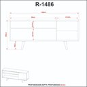 Ver mais imagens de Rack para TV até 42 Polegadas com 1 Porta Amêndoa/Mármore Branco - Tecno Mobili